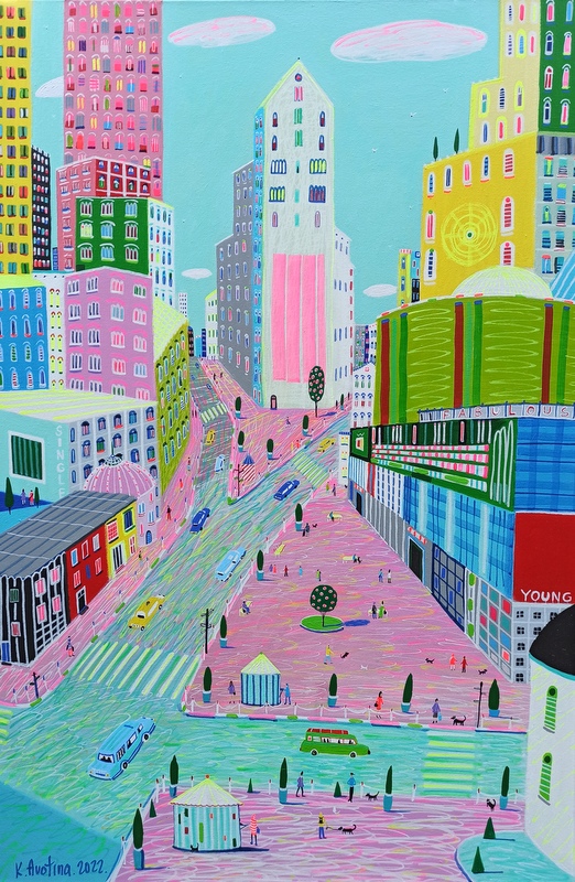 Beautiful City, Beautiful People - Acrylic Painting