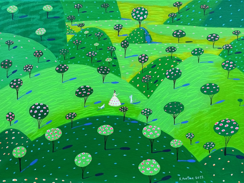 Chasing The Sunshine - Acrylic Painting