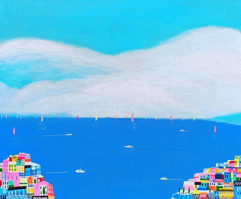 Destination Amalfi - Acrylic Painting