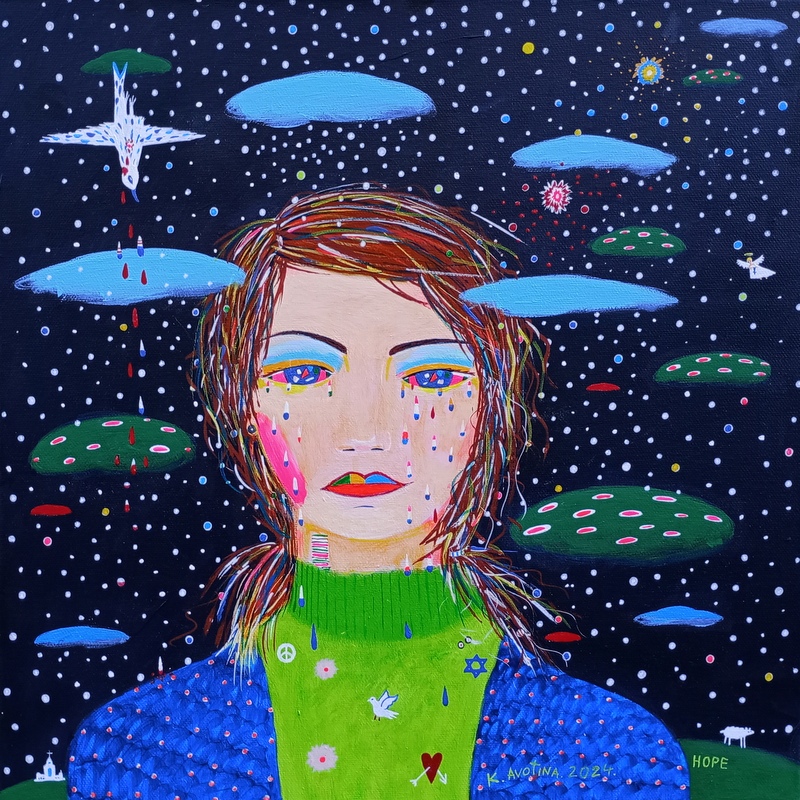 Echoes Of The Cosmic Soul - Acrylic Painting