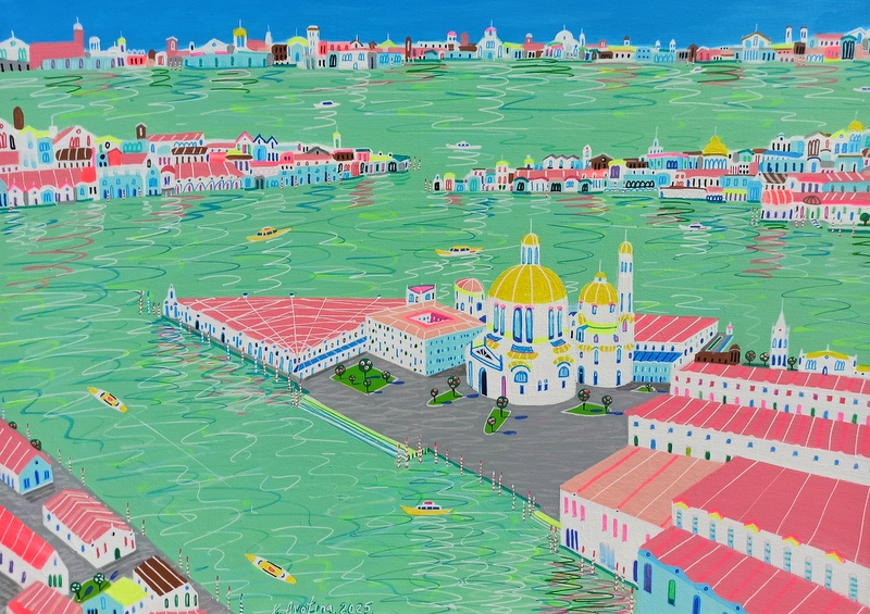 Entrance To The Grand Canal - Acrylic Painting