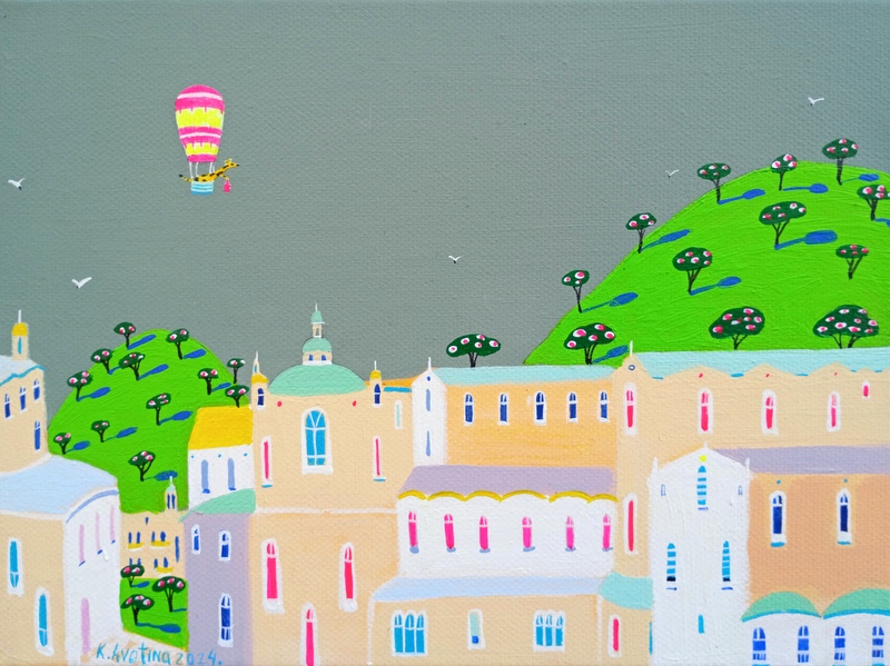 Josephine Arrives In Tuscany - Acrylic Painting