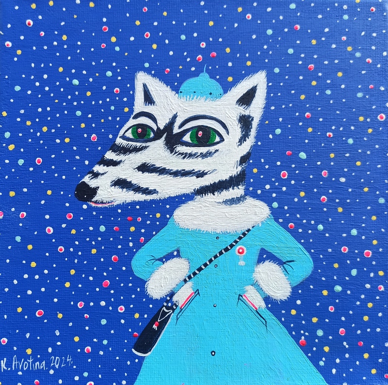 Lady Winter - Acrylic Painting