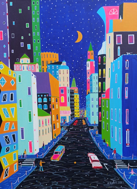 Let's Live The Night! - Acrylic Painting