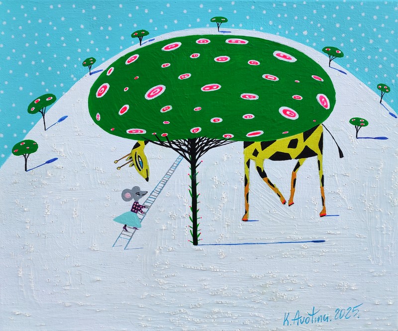 One Step At A Time, Alice - Acrylic Painting