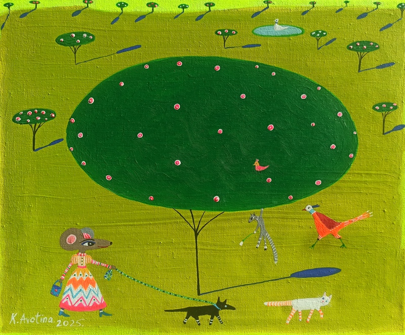 The Chic Mouse & The Garden Gang - Acrylic Painting