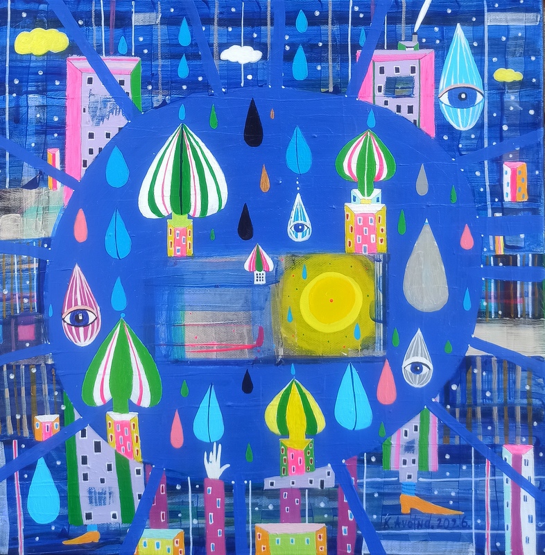 The Friendly City Of Misfits - Acrylic Painting