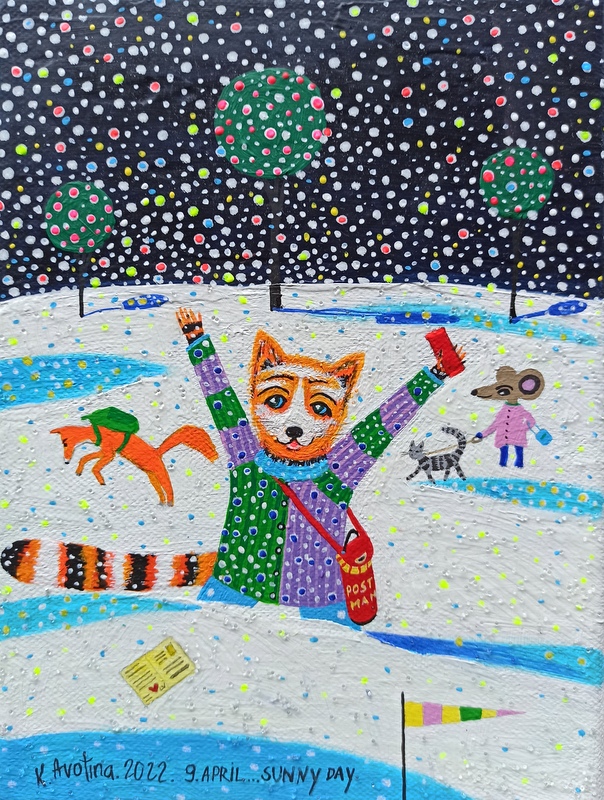 The Letter From Mr. Spring - Acrylic Painting