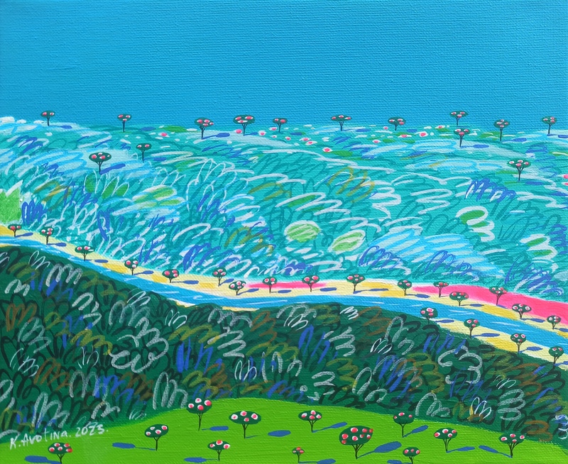 There's No One Around - Acrylic Painting