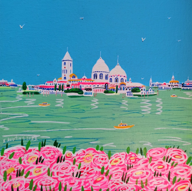 Blooming In Venice - Acrylic Painting