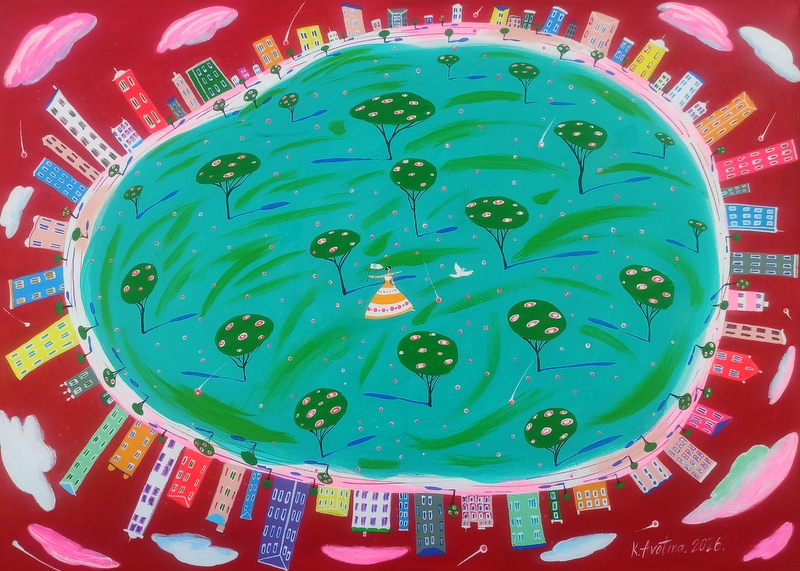 One World One Hope - Acrylic Painting